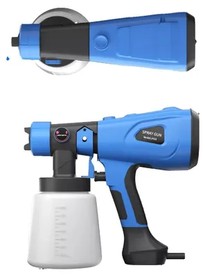 Immagine prodotto di Spruzzatore elettrico per vernici, potenza 550 W, capacità 1000 ml, 3 modelli di spruzzo, set di ugelli: 1,0 mm, 2,5 mm