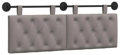 Image de vidaXL Tête de lit suspendue en tissu taupe