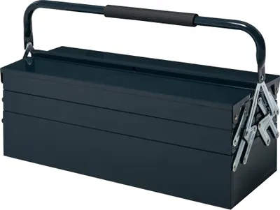 Produktbild von DURHAND skrzynka na narzędzia walizka na narzędzia 5 przegród na zawiasach stal (SPCC) ciemnozielona 57 x 21 x 41 cm