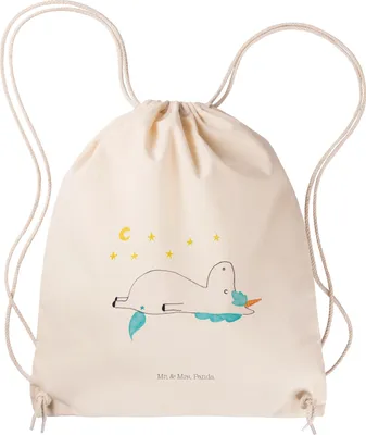 Produktbild von Mr. & Mrs. Panda gym rucksack Einhorn Sternenhimmel - Transparent - Geschenk, Sterne, Einhörner, Unicorn, Stoffbeutel, Beutel, wander, Jutebeutel, Verrückt, Turnbeutel