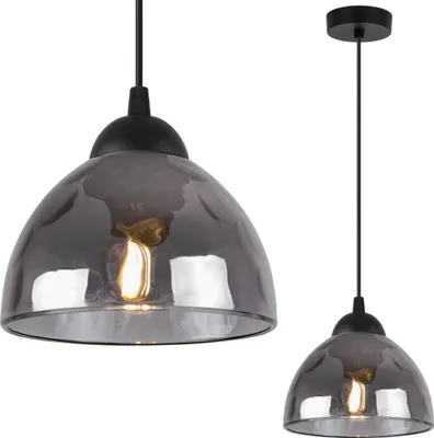 Obrázek produktu pro Závěsné svítidlo Venice 1-light se skleněným stínidlem v barvě grafitu E27