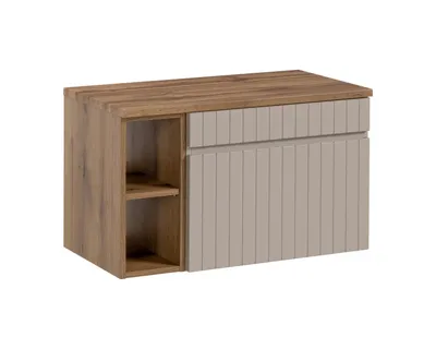 Immagine prodotto di Mobile Bagno 80 Cm Con Piano In Rovere Evoke E Frontale In Cashmere