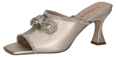 Produktbild von CAPRICE Damen Pantoletten aus Leder mit Absatz, Gold (Lt.Gold Metal.), 39 EU