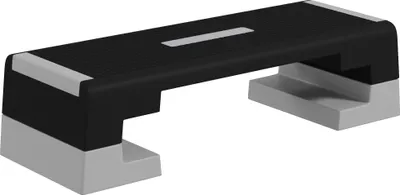Produktbild von SPORTNOW Höhenverstellbarer Stepper mit abnehmbaren Stufen und rutschfester Unterseite, ABS Aerobic Step, 97x36x15/20/25 cm, Grau