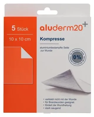 Produktbild von Aluderm20 Kompresse 10x10 cm 5 St