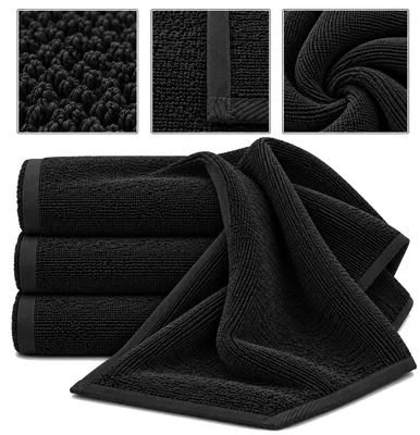 Produktbild von Handtuch - Badetuch - Schwarz - 50x100cm - Handtuch schwarz - 400 g/m²