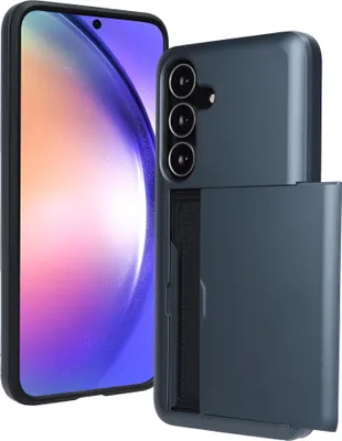Productafbeelding van imoshion Backcover met pasjeshouder voor de Samsung Galaxy S25 FE - Donkerblauw