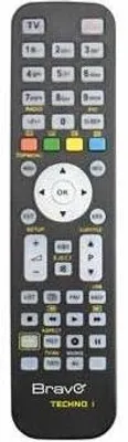 Immagine prodotto di Bravo TECHNO 1 Telecomando IR Wireless DTT DVD Blu Ray TV VCR Pulsanti