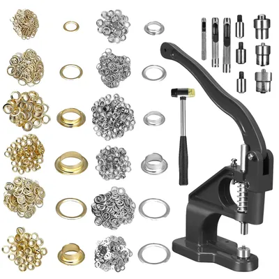 Immagine prodotto di Macchina per occhielli, stampi intercambiabili, set di strumenti per occhielli, NERO