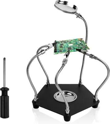 Produktbild von Dritte Hand zum Löten mit Lupe und PCB-Halterung