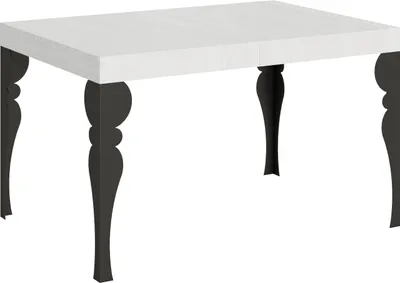 Produktbild von ITAMOBY - Ausziehtisch 120/224x90 cm Paxon Esche weiß Tischbeine Anthrazit