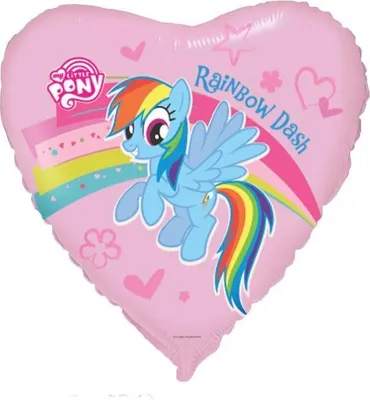 Immagine prodotto di Palloncino in foil My Little Pony cuore arcobaleno