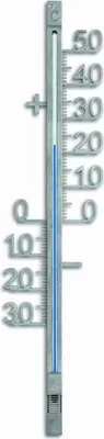 Produktbild von Outdoor Thermometer - Wetterfestes freistehendes Metall - Silber (L) 100 x (B) 17 x (H) 428 mm