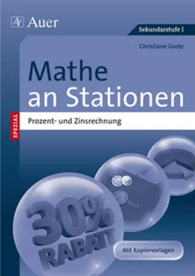 Produktbild von Mathe an Stationen Prozent- und Zinsrechnung