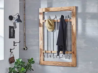 Produktbild von YOGA Wandpaneel Garderobe mit 5 Haken für 10 Teile