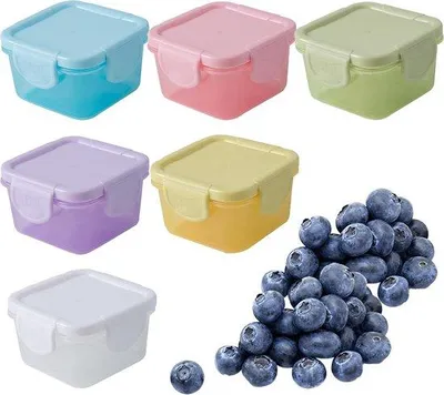 Obrázok produktu pre 6 malých chladiacich nádob na potraviny, mini nádoby s viečkom, krabička na desiatu