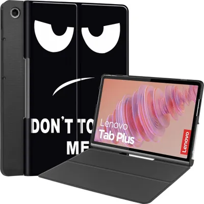 Produktbild von Lenovo Tab Plus Hülle - Coverup Tri-Fold Ständer Klapphülle mit Schlaf/Wach-Funktion - Don't Touch