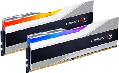 Produktbild von DIMM 64 GB DDR5-6400 (2x 32 GB) Dual-Kit (silber/schwarz, F5-6400J3239G32GX2-TZ5RS, Trident Z5 RGB, INTEL XMP)
