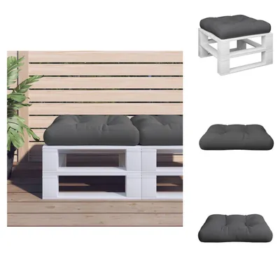 Immagine prodotto di vidaXL Cuscino Pallet grigio 58x58x10 cm in tessuto - Cuscino per seduta