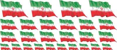 Produktbild von Mini Aufkleber Set - Pack wehend - 4x 51x31mm+ 12x 33x20mm + 10x 20x12mm- selbstklebender Sticker - Iran  Flagge / Banner / Standarte fürs Auto, Büro, zu Hause und die Schule - Set of 26