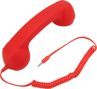 Zdjęcie produktu dla RASTKY Przewodowa słuchawka do telefonu komórkowego Retro Odbiornik telefonu Profesjonalna wtyczka 3,5 mm Wykrywanie promieniowania Przewodowe telefony komórkowe MobiletMartphone PC (czerwony)