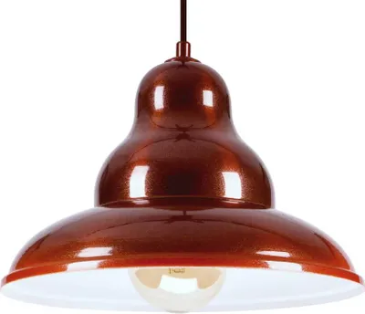 Immagine prodotto di Lampada a sospensione BULMA 1 - Stile industriale, metallo, rosso bordeaux, 1xE27