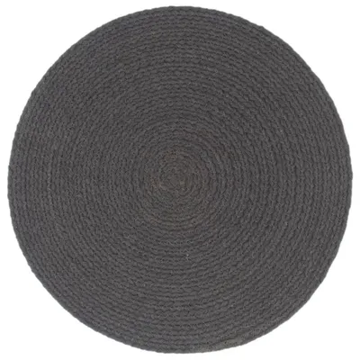 Produktbild von vidaXL Tischsets 4 Stk. Dunkelgrau 38 cm Rund Baumwolle