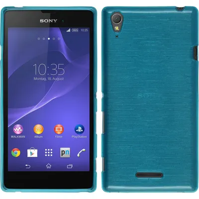 Produktbild von PhoneNatic Case kompatibel mit Sony Xperia Style - pastellgrün Silikon Hülle brushed + 2 Schutzfolien