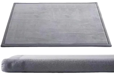 Zdjęcie produktu dla Mata podłogowa, wykonana z pianki memory, antypoślizgowa, jasnoszara, 150x200 cm