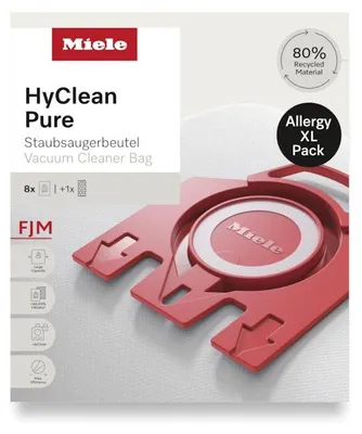 Productafbeelding van Miele - Stofzuigzakken voor FJM Allergy XL HyClean Pure (8 stuks) en HEPA-filter
