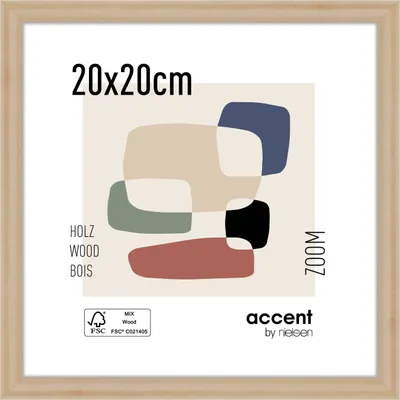 Produktbild von accent by nielsen Holz Bilderrahmen Zoom, 20x20 cm, Natur