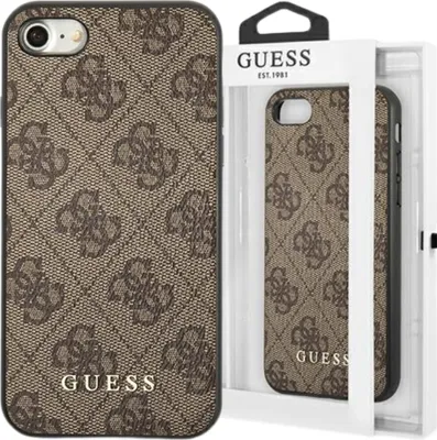 Obrázek produktu pro Guess Guhci8G4Gfbr Iphone Se 2022 / 2020 / 7 / 8 Hnědé/Hnědé Pevné Pouzdro 4G Kovové Zlaté Logo