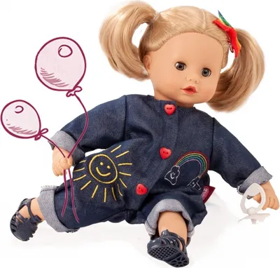 Produktbild von Götz Muffin, Regenbogen, blondes Haar, verschlafene Augen, 33 cm