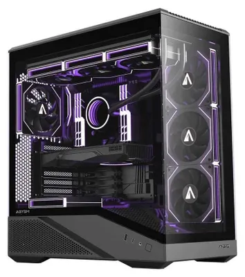 Image de Boîtier PC Abysm ARIAN FRAME A400 Noir ATX en verre trempé ARGB PWM