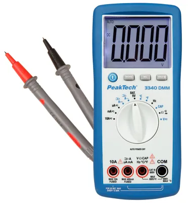 Produktbild von Digital-Multimeter PeakTech P3340 4000 Counts 600V AC/DC 10A AC/DC Auto-Range