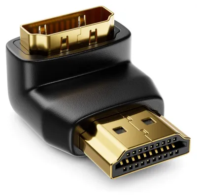 Produktbild von deleyCON HDMI 270° Winkeladapter Typ A Buchse Stecker 4K HDR ARC, 1 Stück