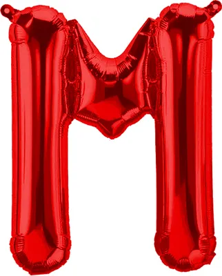 Produktbild von Folienballon Buchstabe M, rot, ca. 80 cm, für Luftbefüllung