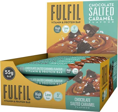 Produktbild von Fulfil Vitamin & Protein Bar – 15 x 55g-Riegel Chocolate Salted Caramel