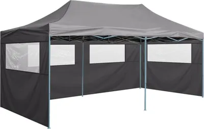 Immagine prodotto di Gazebo Pieghevole con 4 Pareti 3x6m Acciaio Antracite