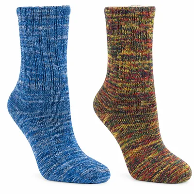 Produktbild von 2 Paar warme bunte farbige Winter Bambus Socken Color Garn wie handgestrickt Gr. 39/42 grün/blau