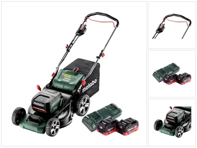 Produktbild von Metabo RM 36-18 LTX BL 46 Akku Rasenmäher 36 V ( 2x 18 V ) 46 cm Brushless + 2x Akku 8,0 Ah + Doppelladegerät