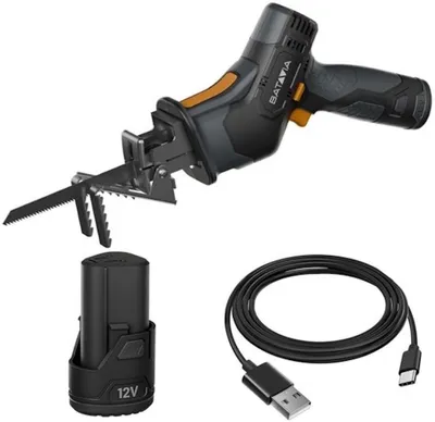 Image de Scie sabre sans fil - Fixxpack 12V (avec batterie 2Ah et câble) - usage jardin et atelier