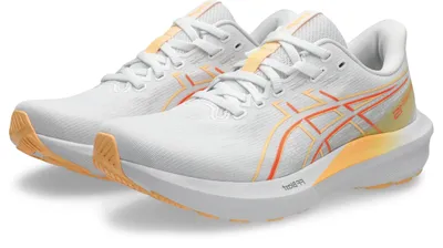 Image de ASICS 1012B994-100 GT-1000 15, chaussure de course pour hommes, couleur blanche et corail, taille 37,5