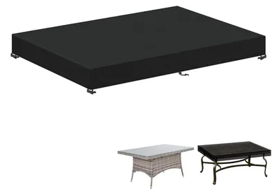 Productafbeelding van Tuintafelbeschermer, rechthoekig, 160x100x15 cm, waterdicht, UV-bescherming, 420D Oxford