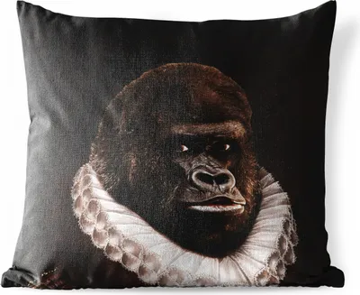 Produktbild von MuchoWow® Outdoor Kissen - Wilhelm von Oranien - Kunst - Gorilla - 40x40 cm - Wetterfest - Lounge Kissen - Kopfkissen - Interieur - Polster mit Bild