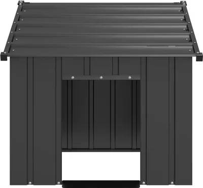Image de vidaXL Niche pour chiens avec toit 83x130x85 cm Acier galvanisé