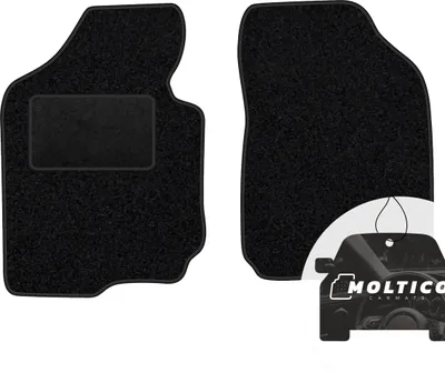 Produktbild von moto-MOLTICO Vorne Fußmatten Auto Velours Autoteppiche Schwarz Automatten Set 2-teilig passend für Kia Carens 2006-2012