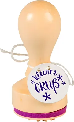 Produktbild von HEYDA 211803024 Stempel kleiner Gruß Holz matt lackiert