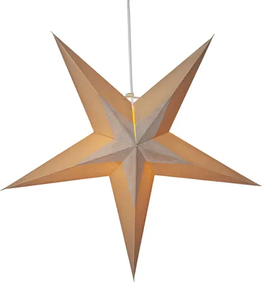 Papierstern Diva - hängend - D: 60cm - Samtstern - beige