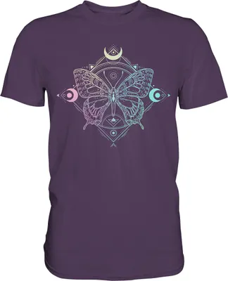 Produktbild von Mond Pastel Schmetterlinge T-Shirt – Urban Purple / S